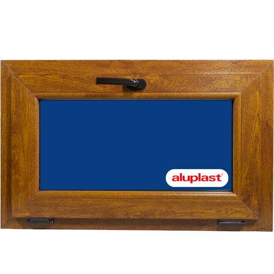 Ventana PVC Reforzado 800x500 Roble Dorado Oscilante