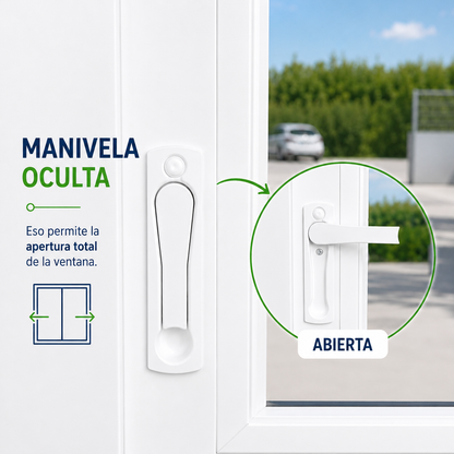 Ventana Corredera PVC Reforzado 800x500 Blanca