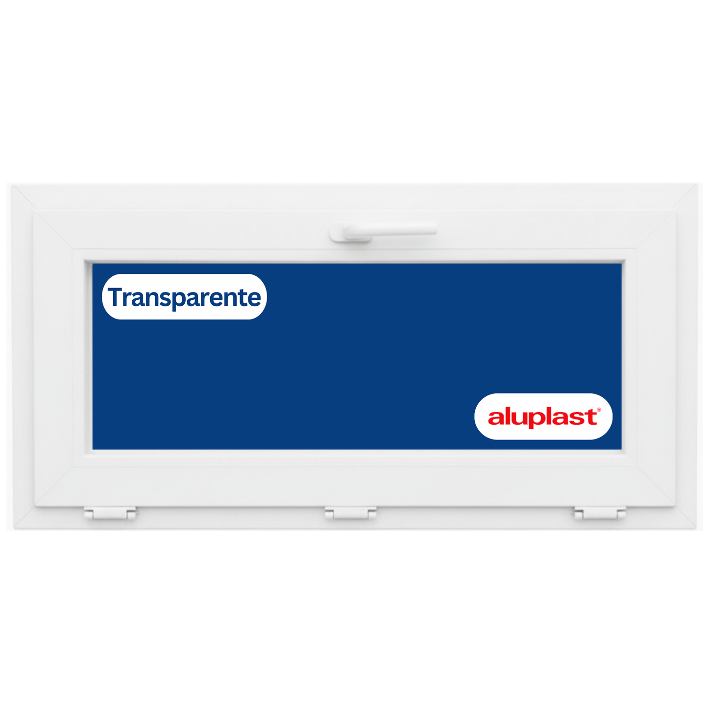 Ventana PVC Reforzado 1000x500 Blanca Oscilante