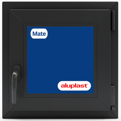 Ventana PVC Reforzado 500x500 Gris Antracita Oscilobatiente | Mate