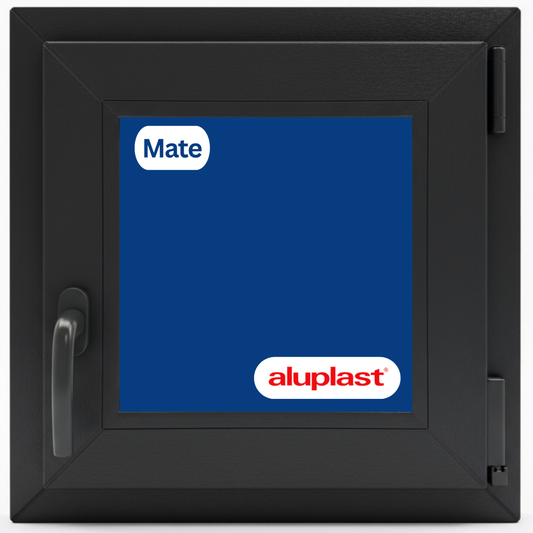 Ventana PVC Reforzado 500x500 Gris Antracita Oscilobatiente | Mate