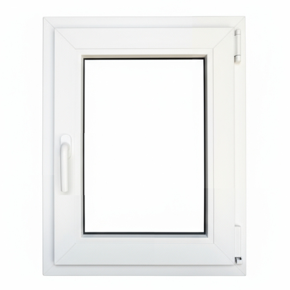 Ventana PVC Reforzado 400x700 Blanca Oscilobatiente Derecha | Transparente