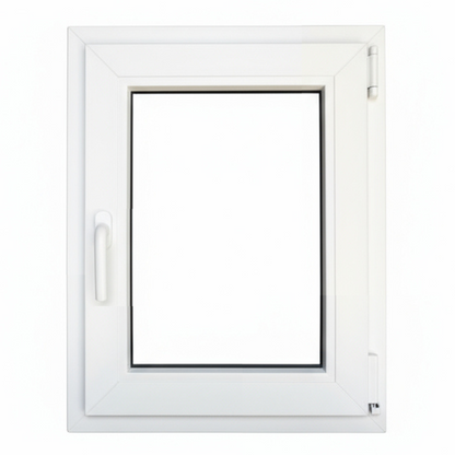 Ventana PVC Reforzado 400x700 Blanca Oscilobatiente Derecha | Transparente