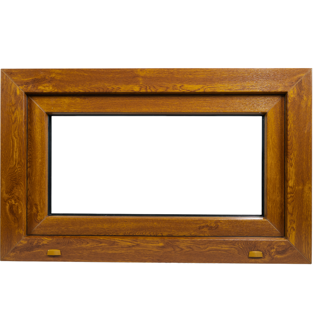 Ventana PVC Reforzado 800x500 Roble Dorado Oscilante