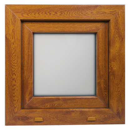 Ventana PVC Reforzado 500x500 Roble Dorado Oscilobatiente | Mate