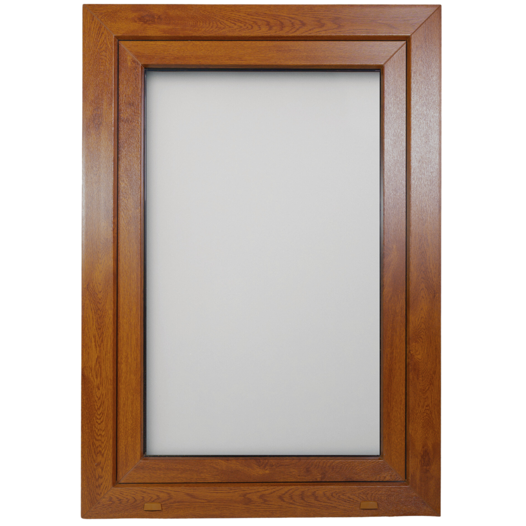 Ventana PVC Reforzado 700x1000 Roble Dorado Oscilobatiente