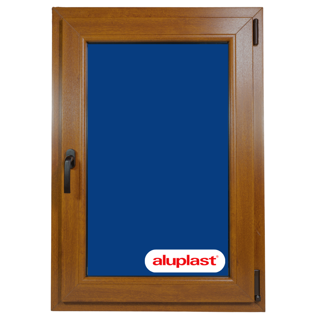 Ventana PVC Reforzado 800x1000 Roble Dorado Oscilobatiente
