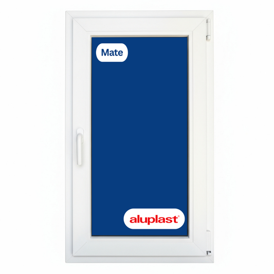 Ventana PVC Reforzado 600x1000 Blanca Oscilobatiente | Mate