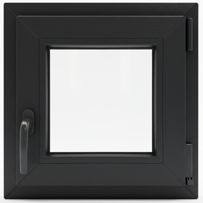 Ventana PVC Reforzado 500x500 Gris Antracita Oscilobatiente | Mate