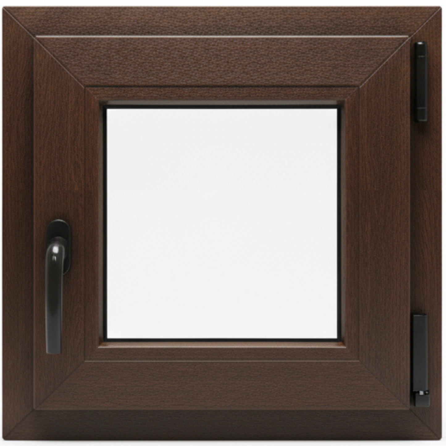 Ventana PVC Reforzado 500x500 Nogal Oscilobatiente | Mate