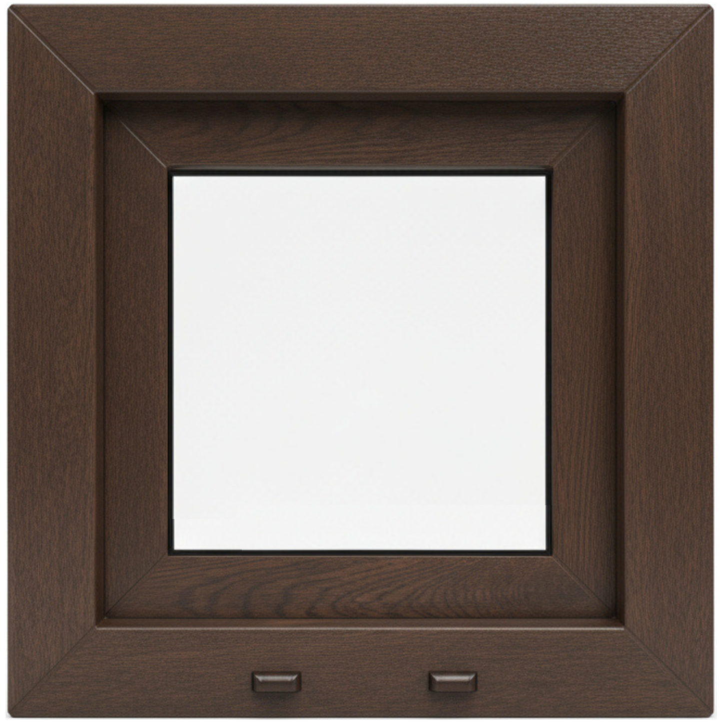 Ventana PVC Reforzado 500x500 Nogal Oscilobatiente | Mate