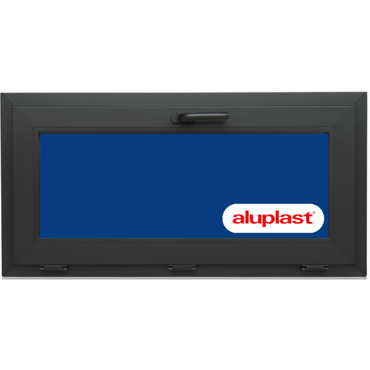 Ventana PVC Reforzado 1000x500 Gris Antracita Oscilante