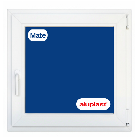 Ventana PVC Reforzado 600x600 Blanca Oscilobatiente | Mate