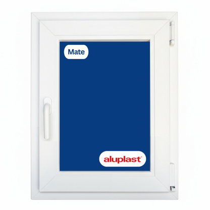 Ventana PVC Reforzado 500x600 Blanca Oscilobatiente | Mate