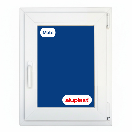 Ventana PVC Reforzado 500x600 Blanca Oscilobatiente | Mate