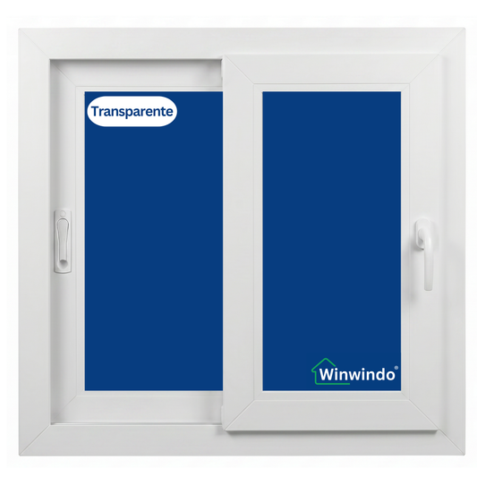 Ventana Corredera PVC Reforzado 1200x1000 Blanca | Transparente