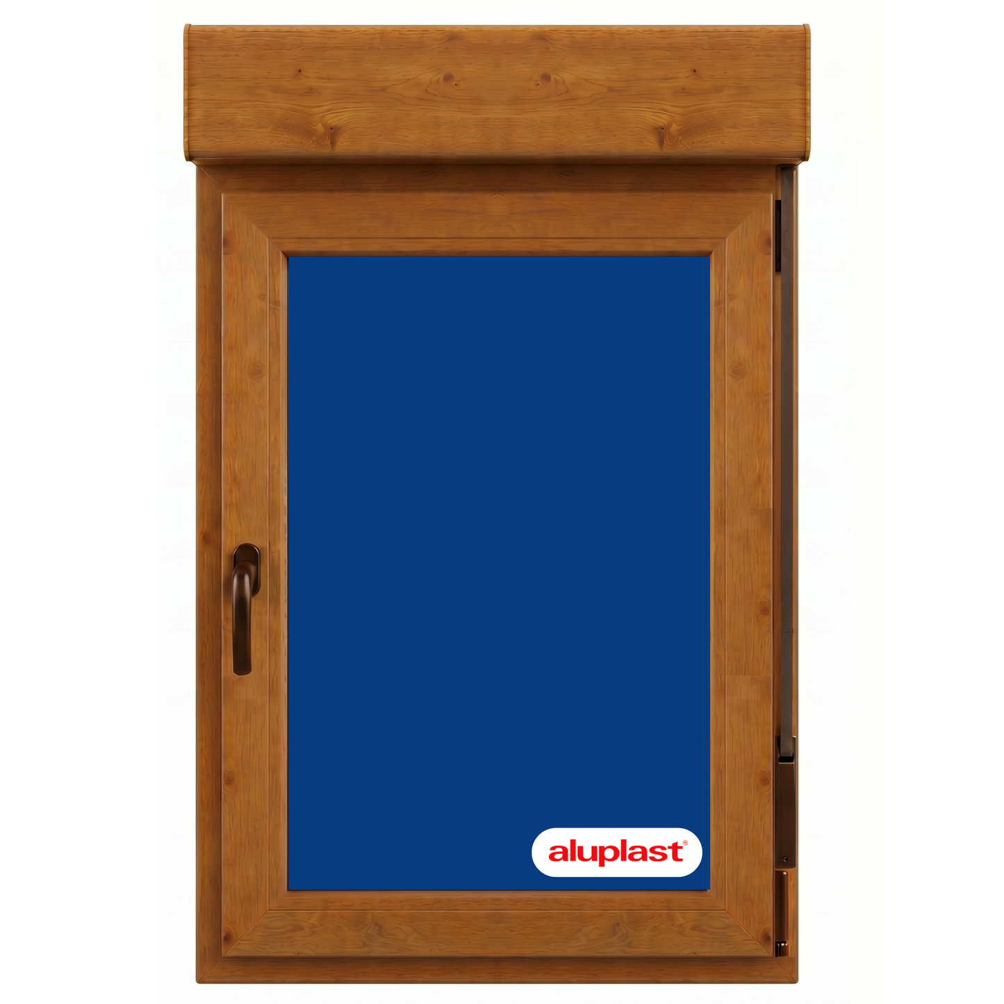 Ventana PVC Reforzado 700x1155 Roble Dorado Oscilobatiente | Persiana