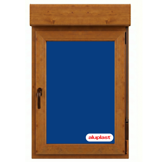 Ventana PVC Reforzado 800x1155 Roble Dorado Oscilobatiente | Persiana