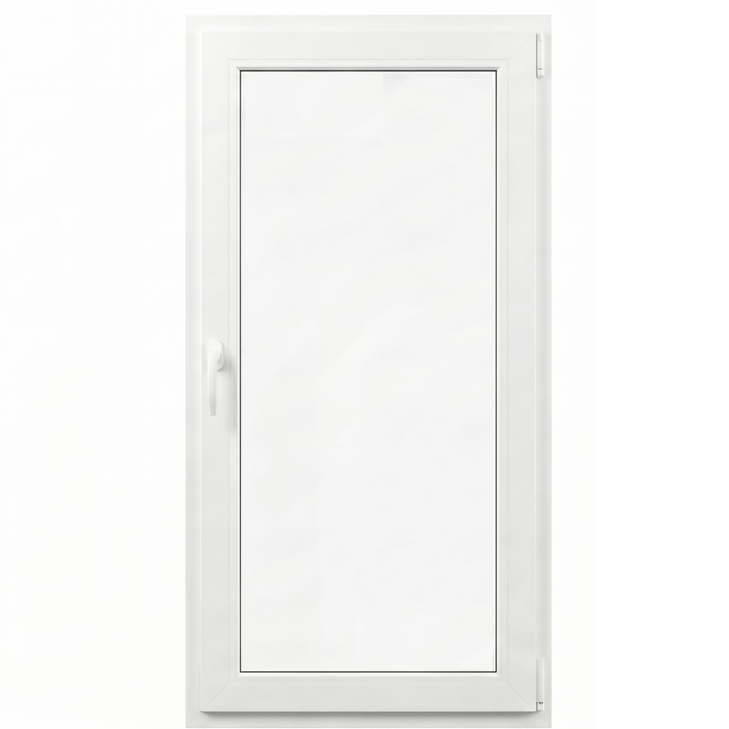 Puerta Balconera PVC Reforzado 900x2100 Blanca Oscilobatiente | Transparente