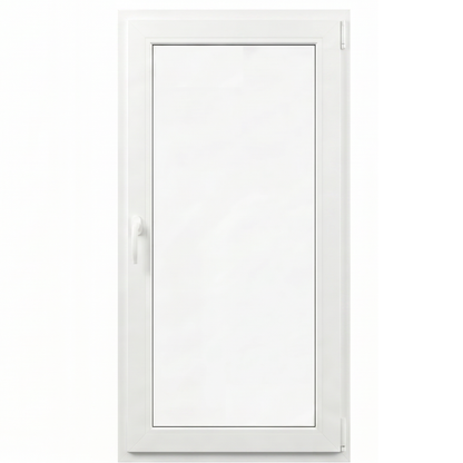 Puerta Balconera PVC Reforzado 900x2100 Blanca Oscilobatiente | Transparente