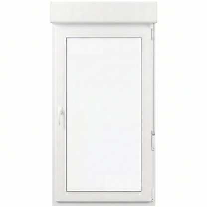 Puerta Balconera PVC Reforzado 900x2285 Blanca Oscilobatiente | Transparente | Persiana