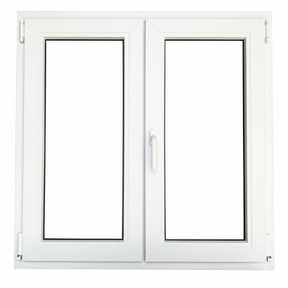 Ventana PVC Reforzado 1000x1000 2 Hojas Blanca Oscilobatiente | Transparente